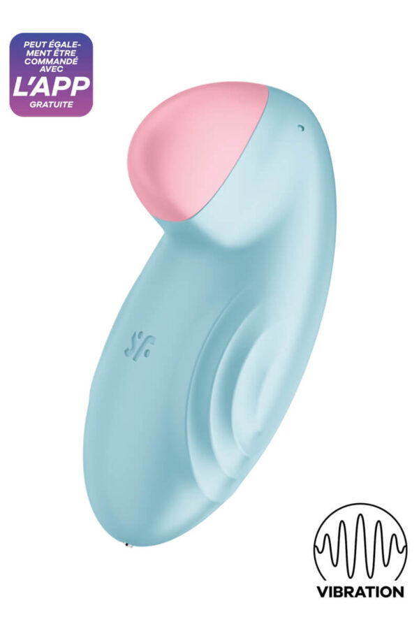 Stimulateur clitoridien connecté Tropical Tip bleu de la marque Satisfyer