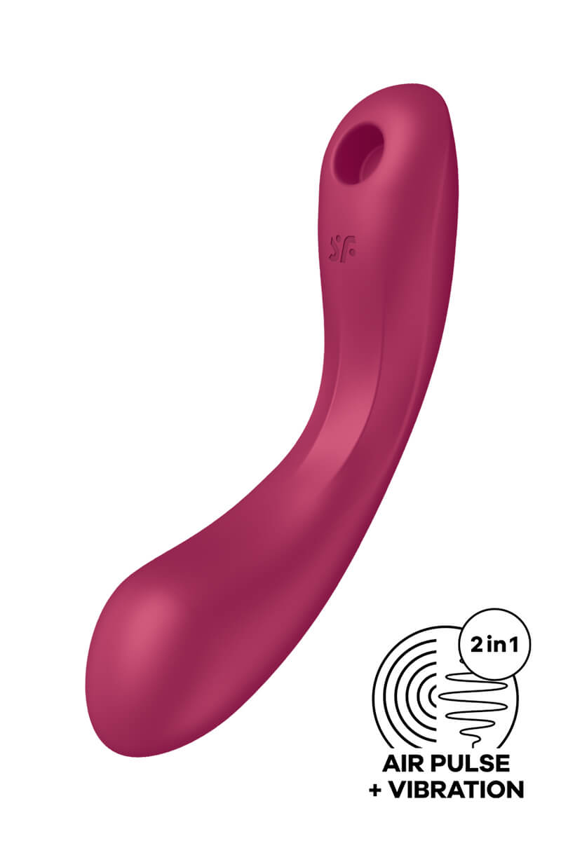 Stimulateur clitoridien Curvy Trinity 1 bordeaux de la marque Satisfyer