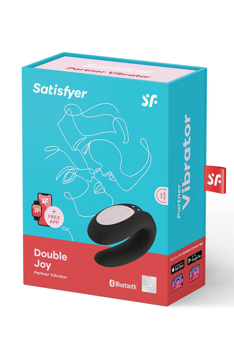 stimulateur-double-joy-satisfyer-5 Packaging du stimulateur connecté double pour couple Joy de la marque Satisfyer