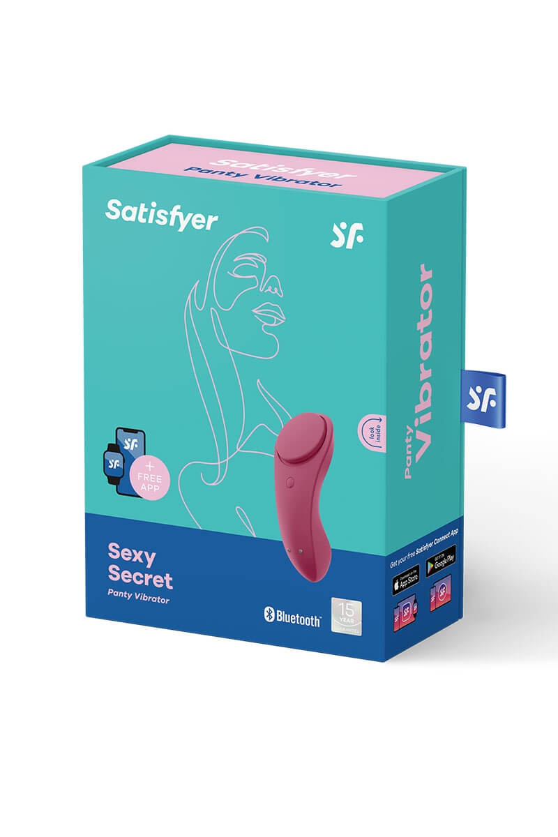 Packaging du stimulateur clitoridien connecté pour culotte Sexy Secret de la marque Satisfyer