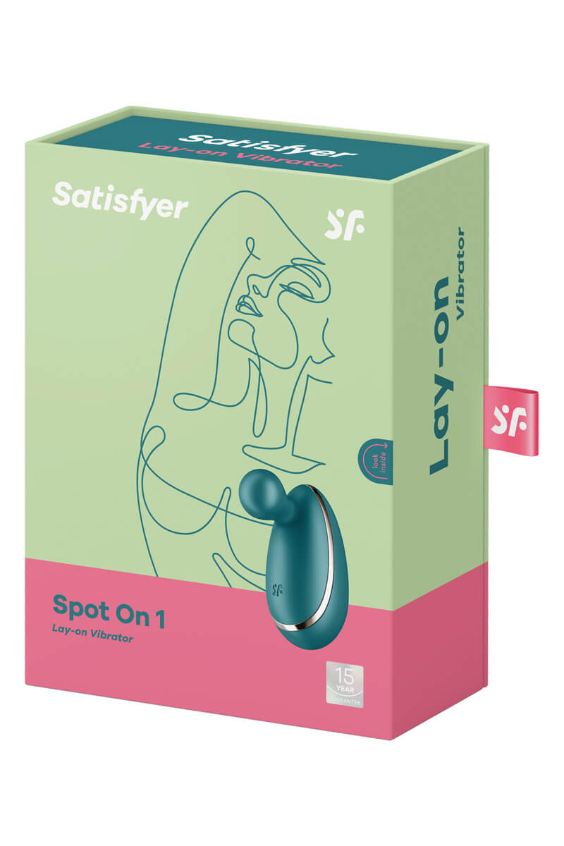 Packaging du stimulateur clitoridien spot on 1 vert de la marque Satisfyer