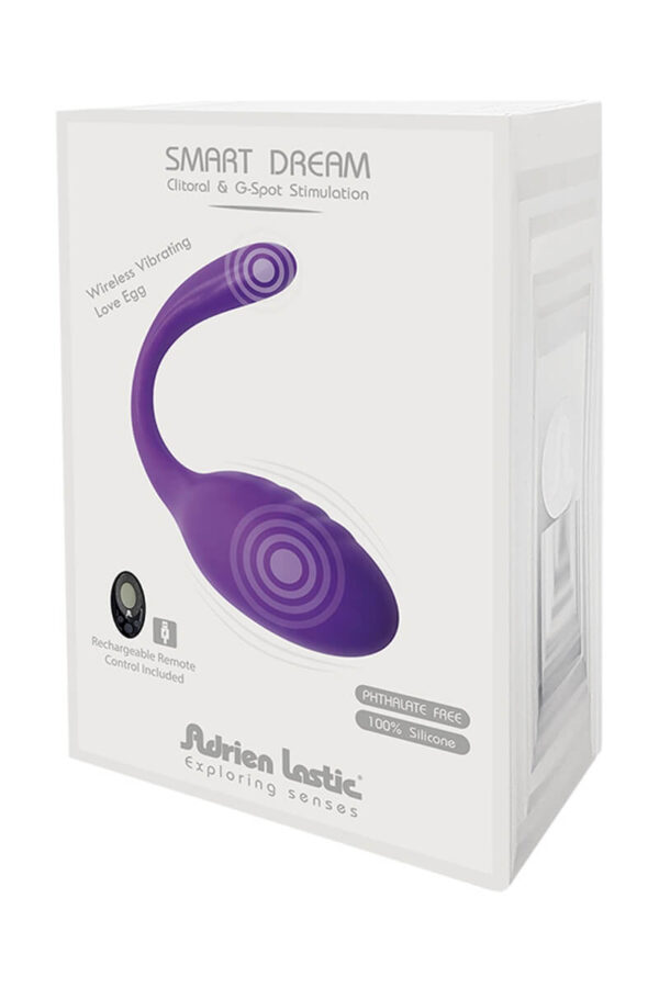 Packaging du stimulateur télécommandé féminin smart dream 2 de la marque Adrien Lastic