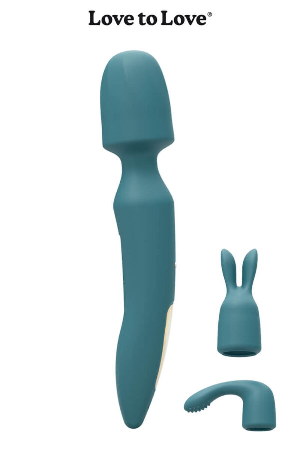 Stimulateur Wand R-Evolution et ses deux têtes interchangeable de la marque Love to Love