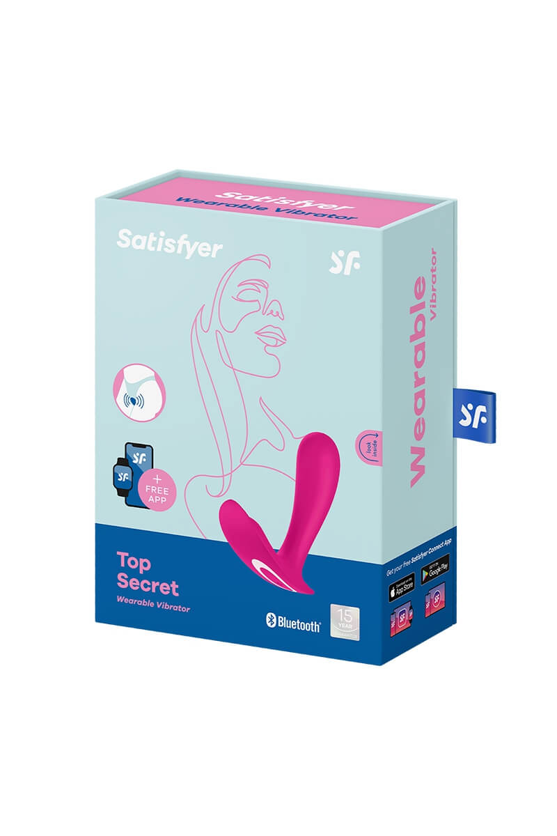 Packaging du sextoy double connecté Top Secret de la marque Satisfyer