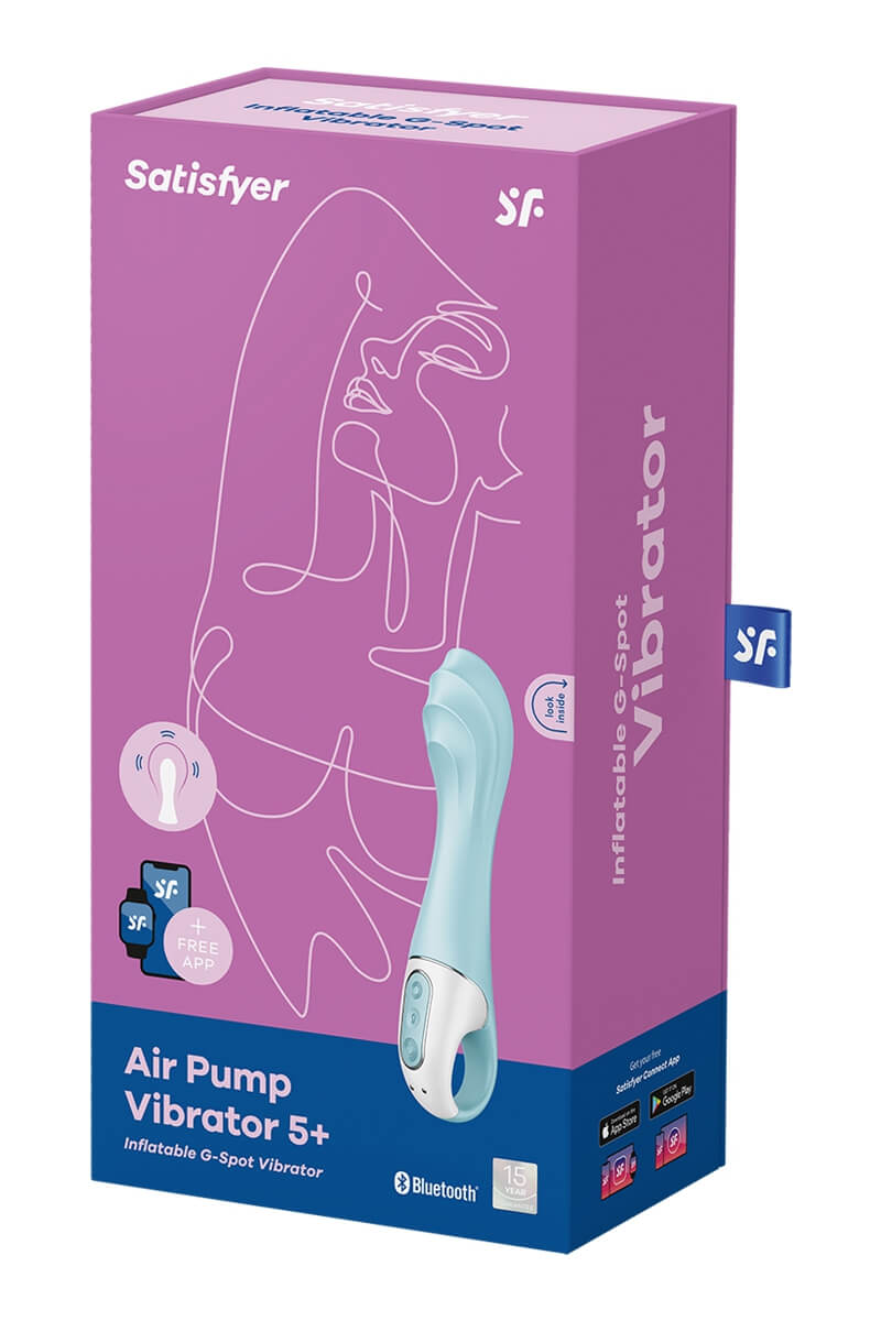 Packaging du vibromasseur gonflable Air Pump Vibrator 5 de la marque Satisfyer
