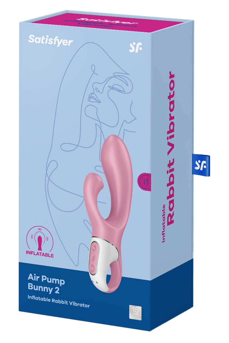 Packaging du vibromasseur rabbit gonflable air pump bunny 2 de la marque Satisfyer