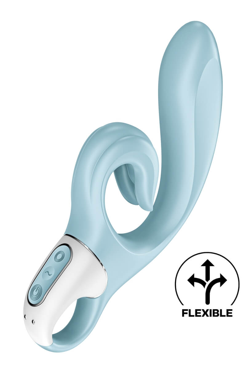 Vibromasseur rabbit Love me bleu de la marque Satisfyer