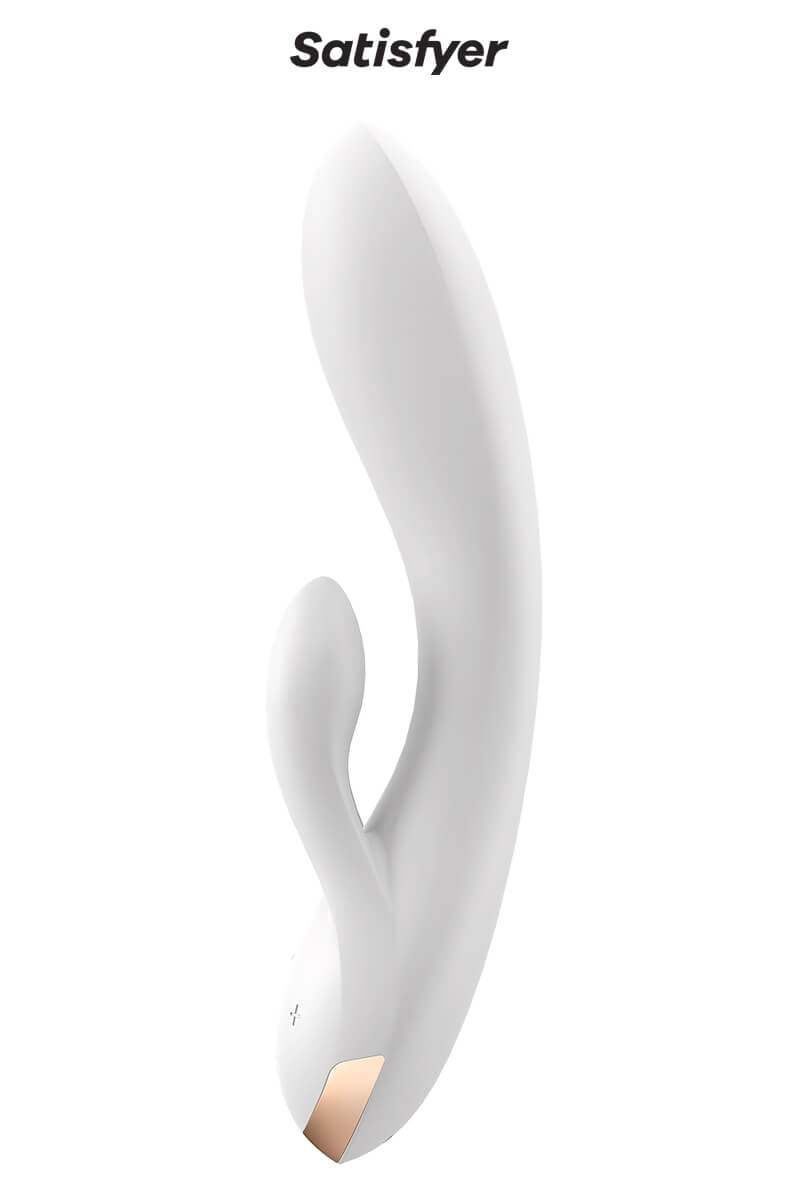 Vibromasseur rabbit connecté Double Flex de la marque Satisfyer