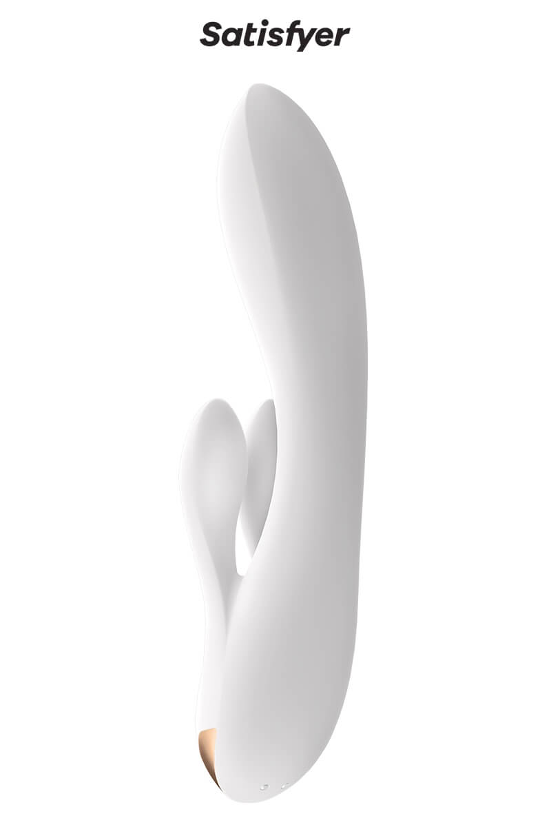 Vibromasseur rabbit connecté Double Flex de la marque Satisfyer