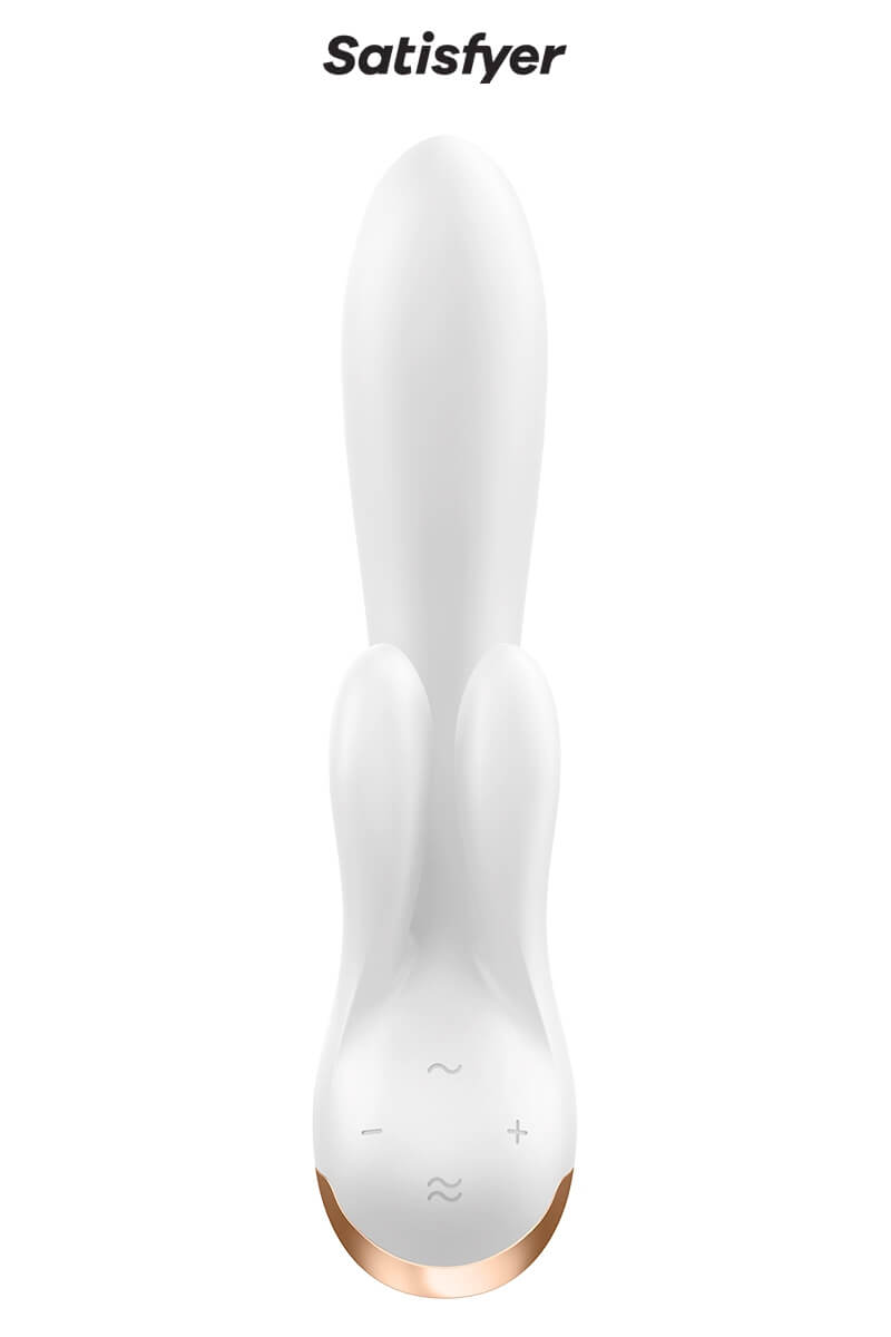 Vibromasseur rabbit connecté Double Flex de la marque Satisfyer