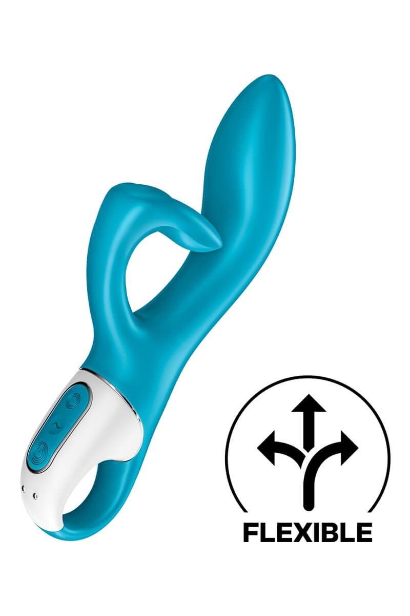 Vibromasseur rabbit Embrace me bleu de la marque Satisfyer