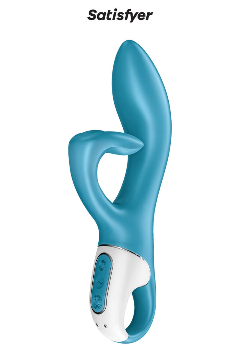 Vibromasseur rabbit Embrace me bleu de la marque Satisfyer
