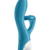 Vibromasseur rabbit Embrace me bleu de la marque Satisfyer