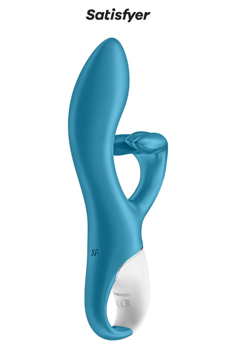 Vibromasseur rabbit Embrace me bleu de la marque Satisfyer