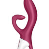 Vibromasseur rabbit Embrace me bordeaux de la marque Satisfyer