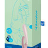 Packaging du vibromasseur rabbit connecté Heat Wave de la marque Satisfyer