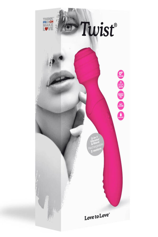 Packaging du vibromasseur 2 en 1 Twist de la marque Love to Love