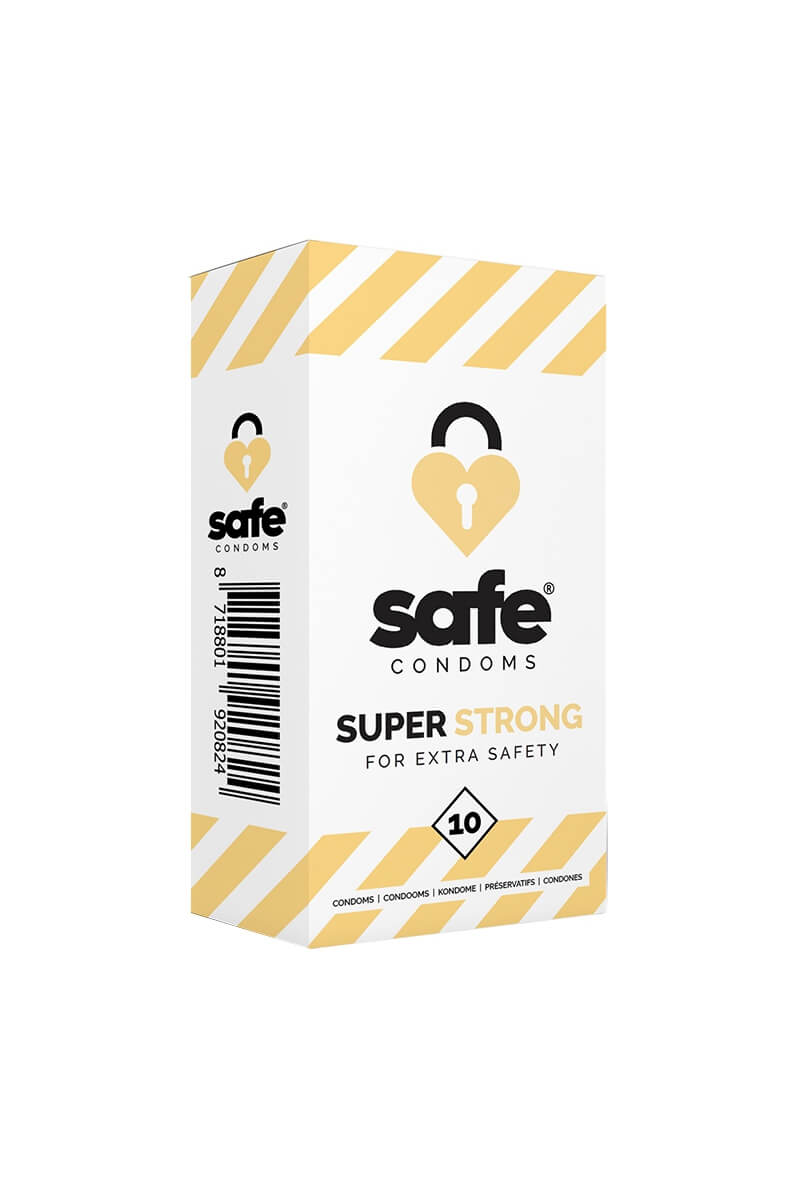 Boîte de 10 préservatifs très résistant Safe Super Strong de la marque Safe