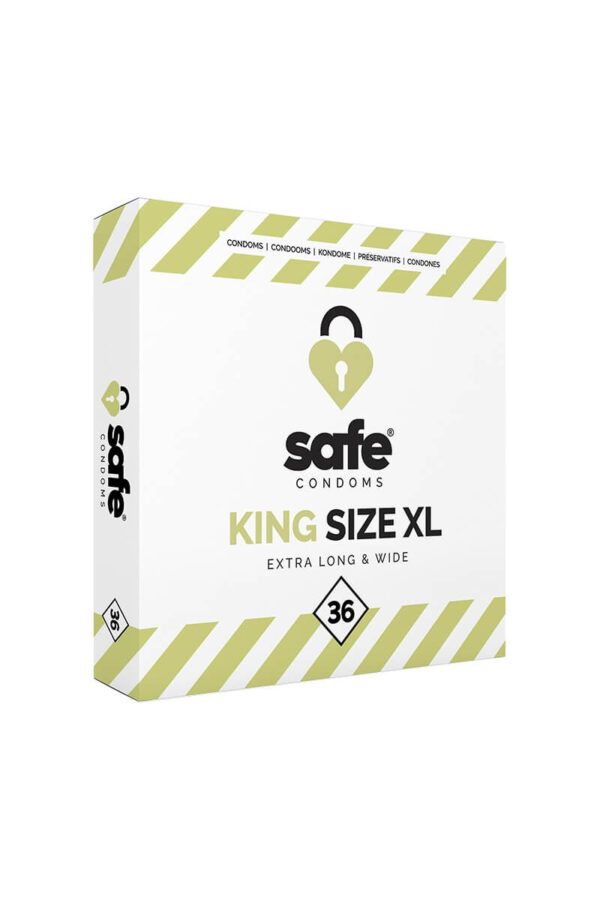 Boîte de 36 préservatifs extra large Save King XL de la marque Safe