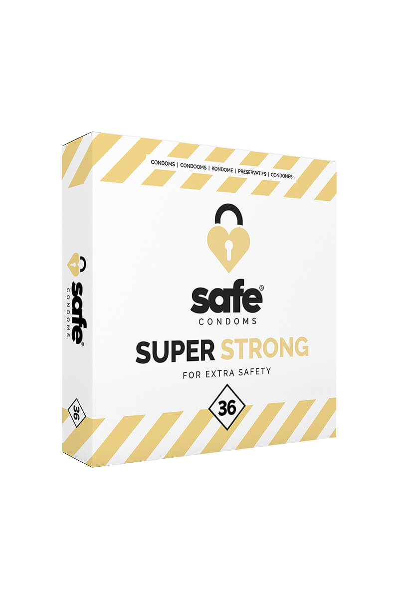 Boîte de 36 préservatifs très résistant Safe Super Strong de la marque Safe