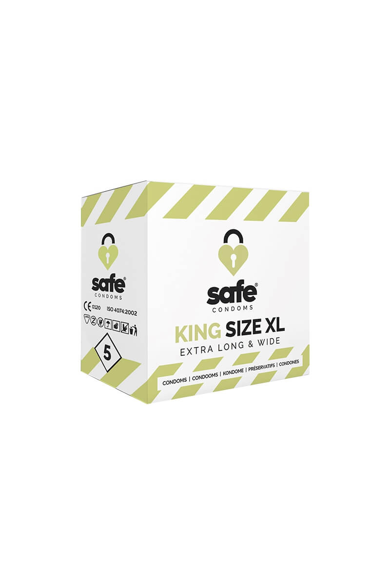 Boîte de 5 préservatifs extra large Save King XL de la marque Safe