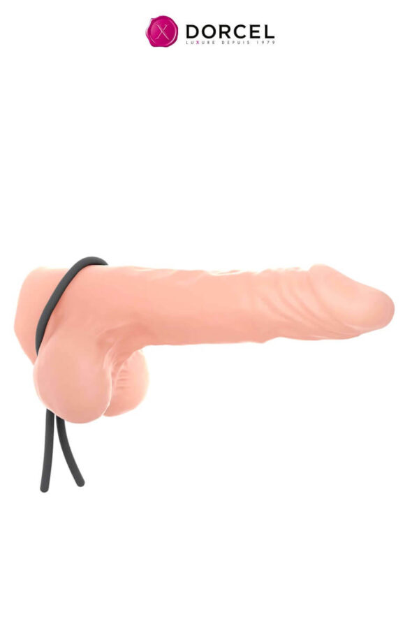 Cockring lasso ajustable Mr Dorcel sur un faux pénis de la marque Dorcel