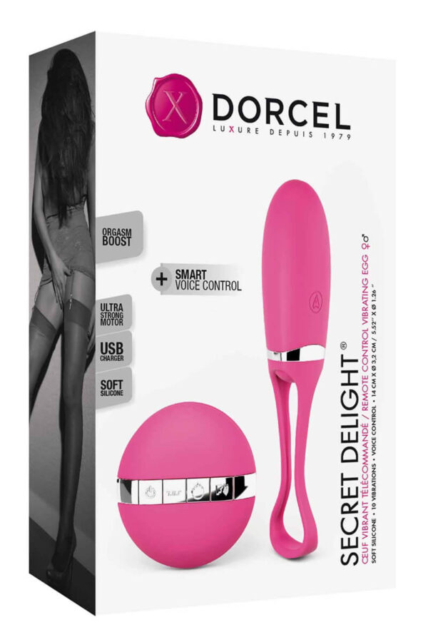 Packaging de l'Œuf vibrant télécommandé Secret Delight de la marque Dorcel