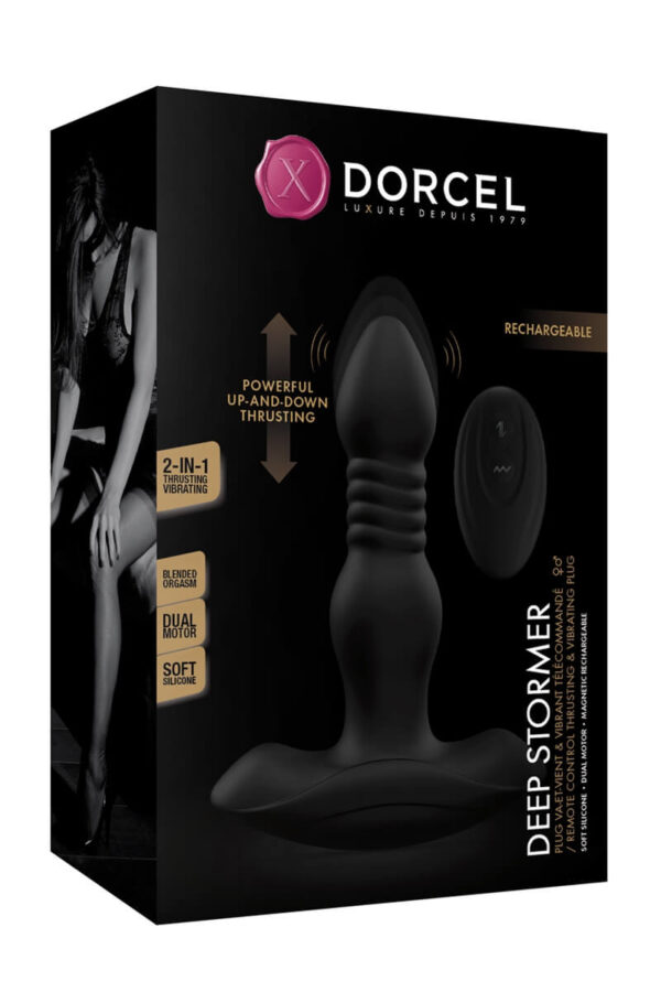 Packaging du plug va-et-vient Deep Stormer de la marque Dorcel
