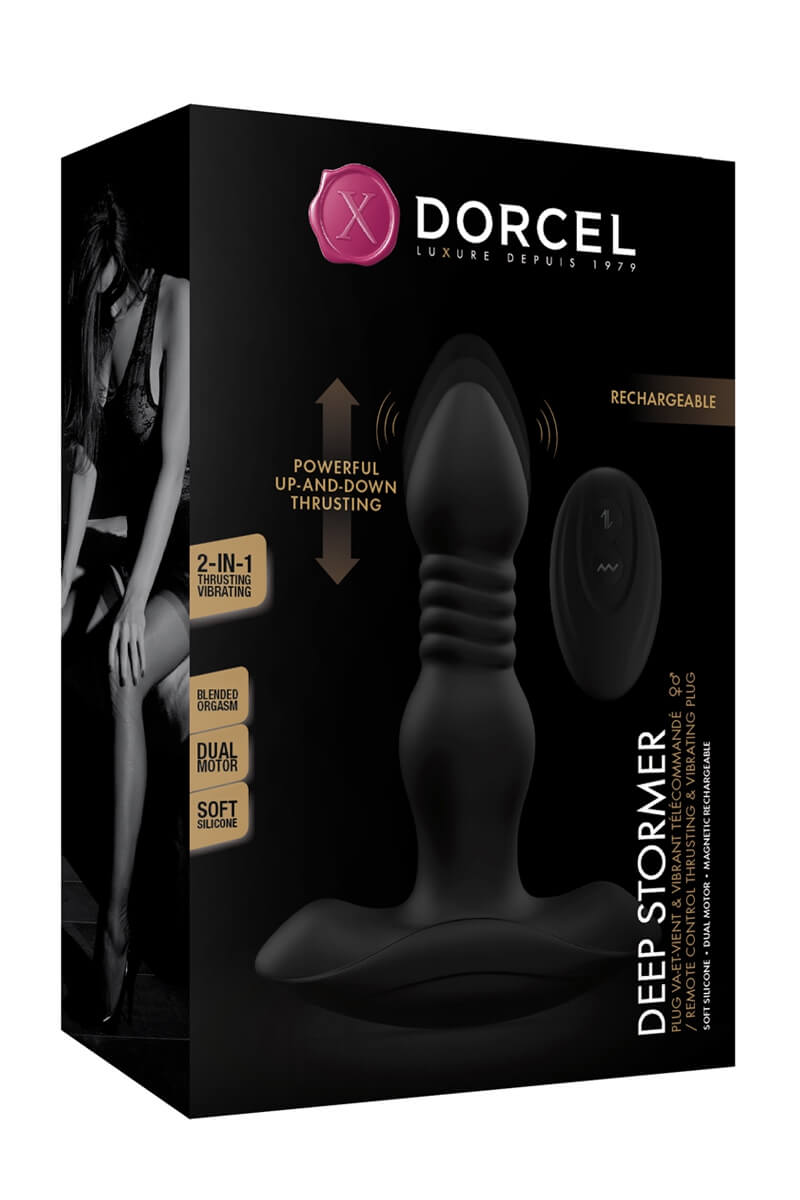 plug-va-et-vient-deep-stormer-dorcel-5 Packaging du plug va-et-vient Deep Stormer de la marque Dorcel