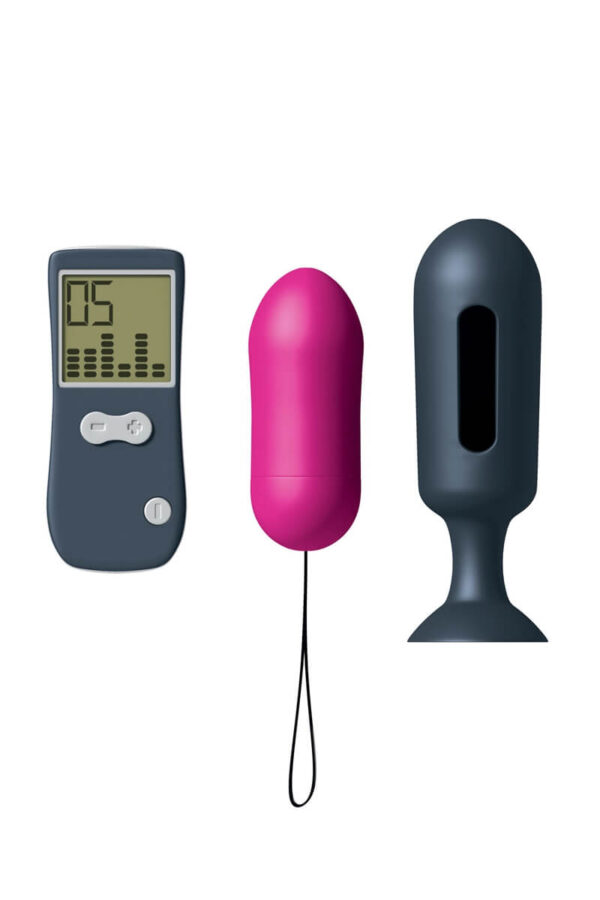 Sextoy 2 en 1 comprenant un œuf vibrant et un plug anal amovible Genius Secret Vibe de la marque Dorcel