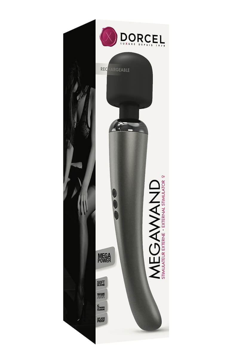 Packaging du stimulateur Megawand Silver de la marque Dorcel