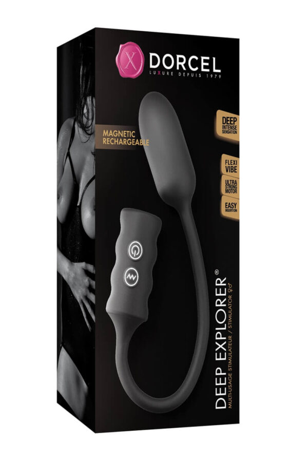 Packaging du stimulateur multi usages Deep Explorer de la marque Dorcel