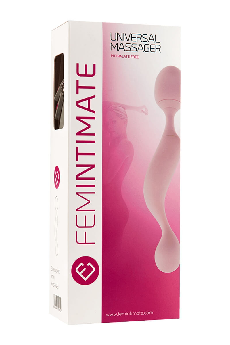 Packaging du vibromasseur wand multifonction Universal Massager de la marque Femintimate