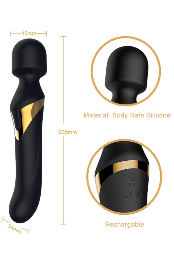 Vibromasseur wand Dual Orgasms Gold de la marque Dorcel