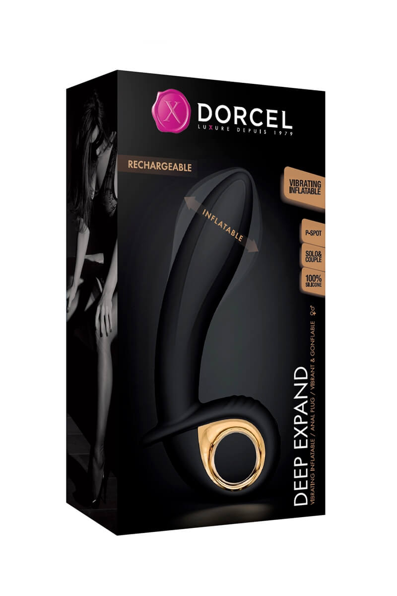 Packaging du vibromasseur gonflable Deep Expand de la marque Dorcel