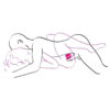 Dessin représentant un couple utilisant le double stimulateur pour couple Lovers de la marque My First