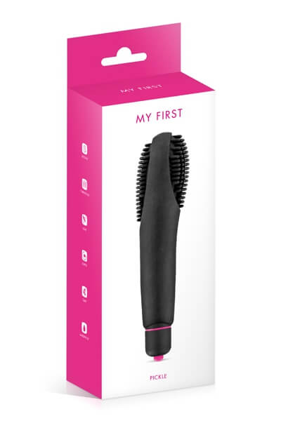 Packaging du stimulateur pour clitoris Pickle de la marque My First