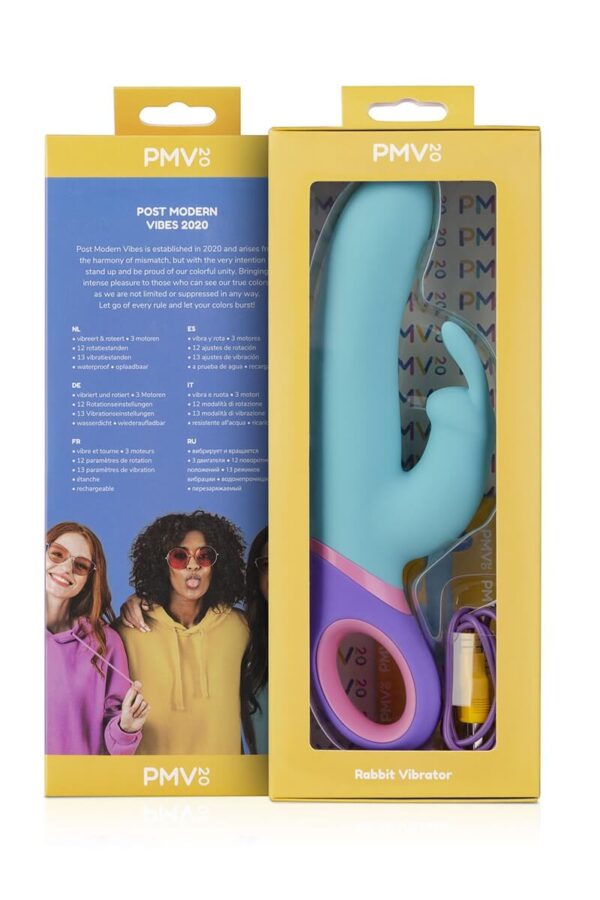 Packaging du vibromasseur rabbit Meta de la marque PMV20