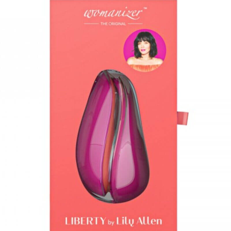 Packaging du stimulateur clitoridien Liberty by Lily Allen de la marque Womanizer