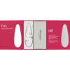 Packaging du stimulateur clitoridien Classic 2 Marilyn Monroe marbre blanc de la marque Womanizer