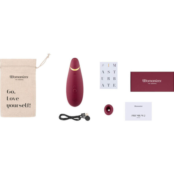 Stimulateur clitoridien Premium 2 bordeaux de la marque Womanizer