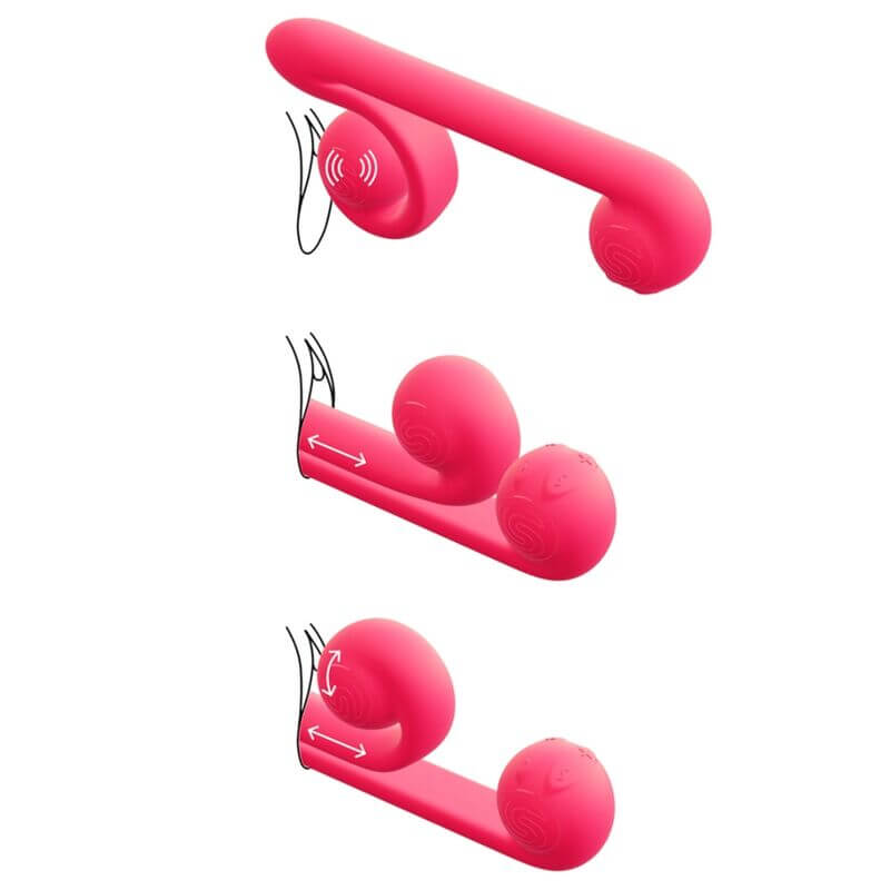Vibromasseur en forme d'escargot Multiaction rose de la marque Snail vibe