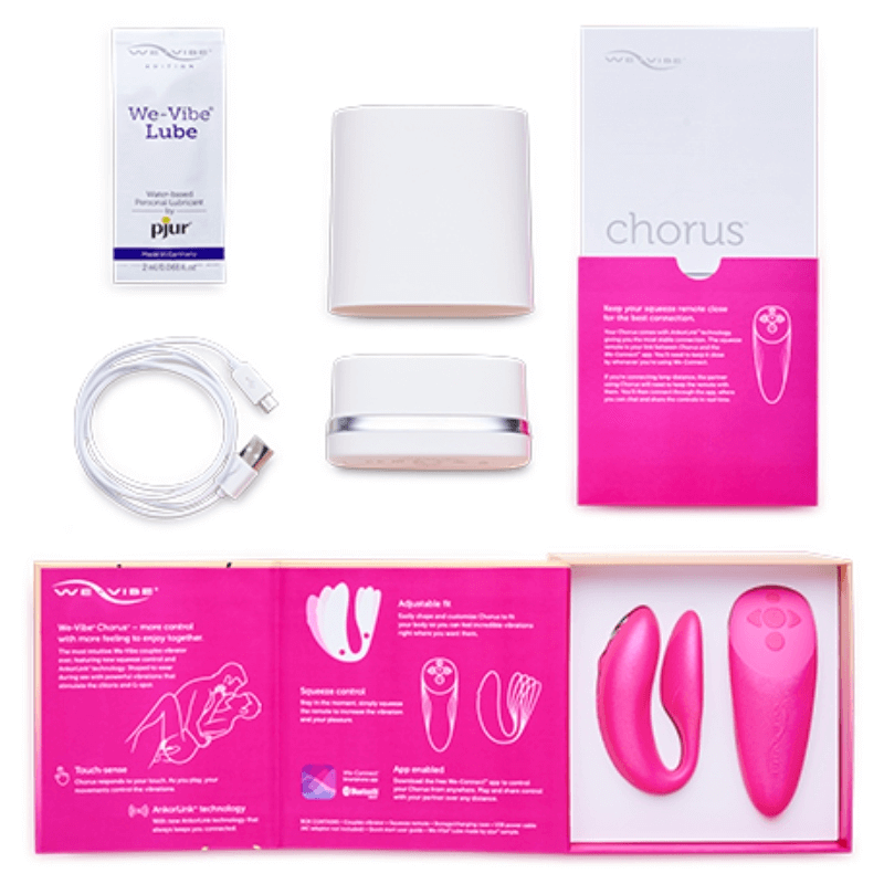 Packaging du stimulateur pour couple Chorus rose de la marque We vibe