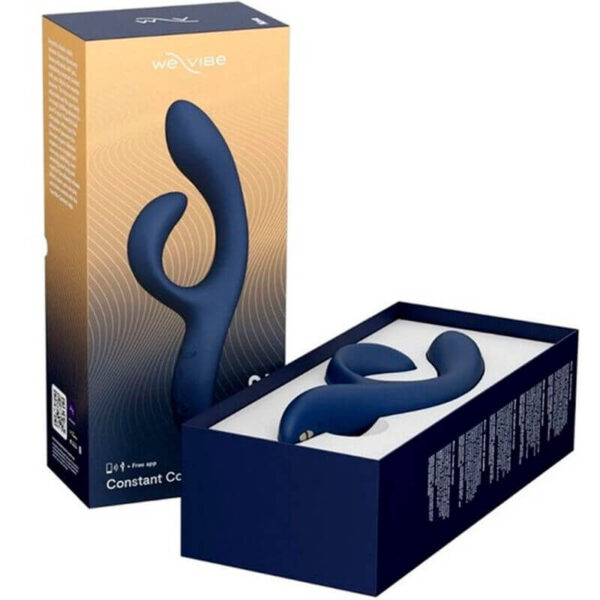 Packaging du vibromasseur rabbit Nova 3 bleu nuit de la marque We vibe