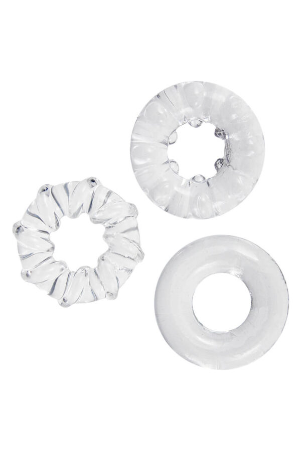 Set de 3 cockrings transparent de la marque Litolu