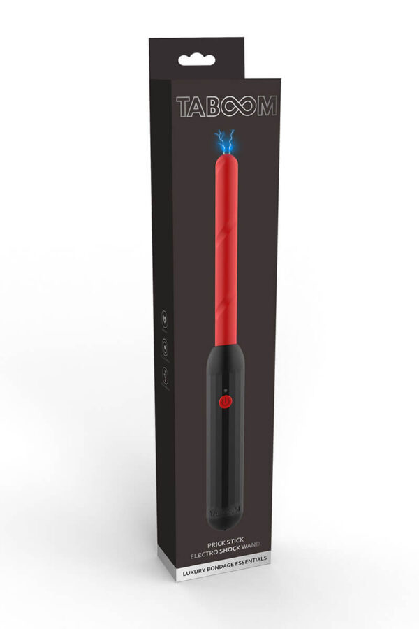 Packaging de la cravache électrique Prick Stick Electro Shok Wand de la marque Taboom