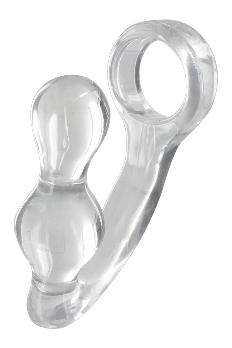 stimulateur-de-prostate-et-cockring-transparent-toyjoy-1 Stimulateur de prostate et cockring transparent de la marque Toy joy