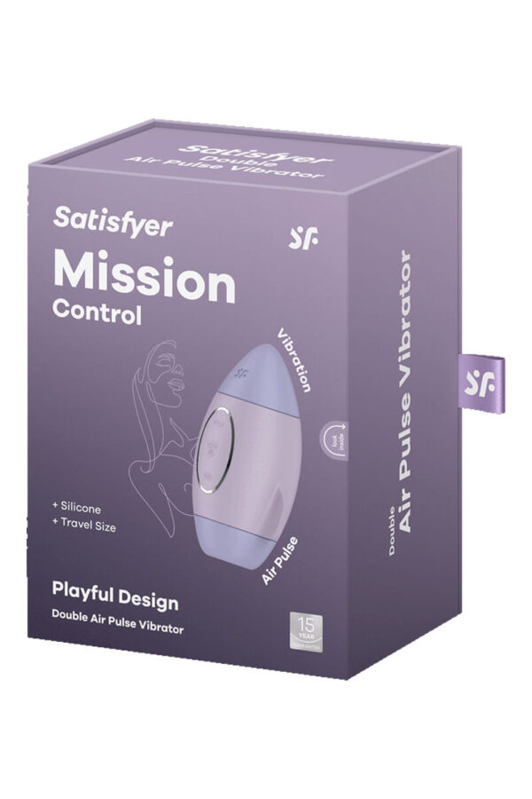 Packaging du stimulateur sans contact et vibrant Mission control de la marque Satisfyer